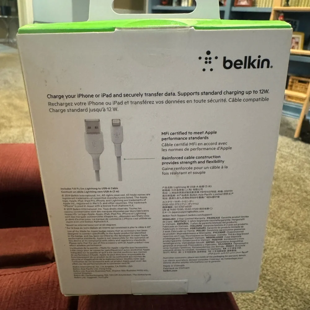 Belkin Lightning to USB-A Cable 9.8ft/3m